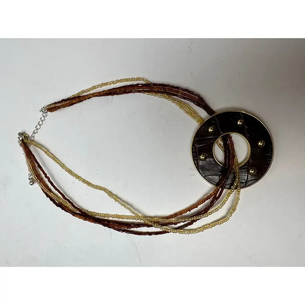 Multi Strand Disc Necklace